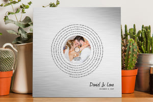 Tin & Aluminum Anniversary Vinyl Record Song Art