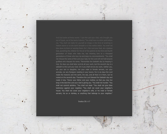 The 10 Commandments Modern Ombre Custom Christian Wall Decor - HoneycombProverbs - Religious Home & Decor - Christian Wall Art