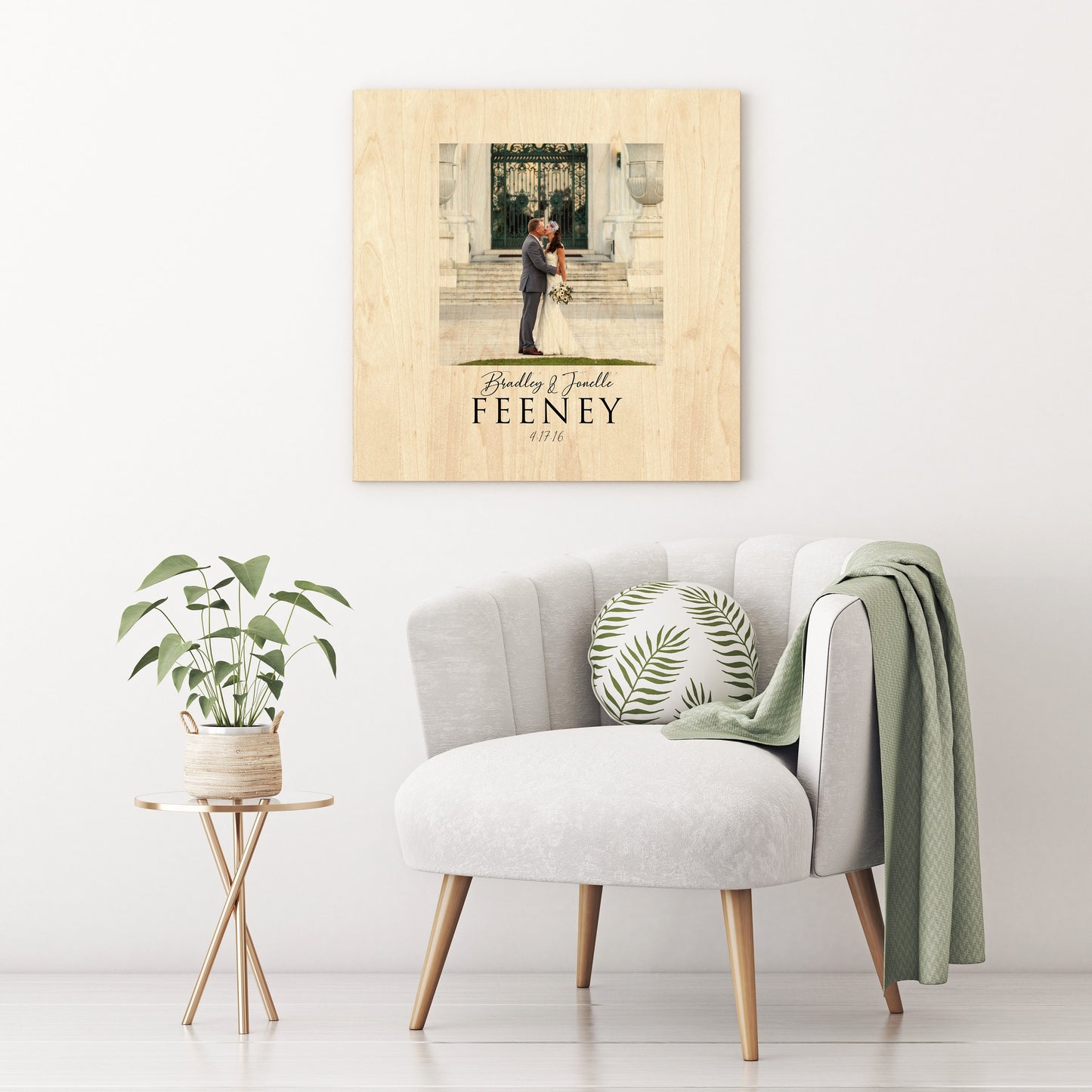 Wedding Portait on Wood - HoneycombProverbs - Signs - 5 year anniversary gifts