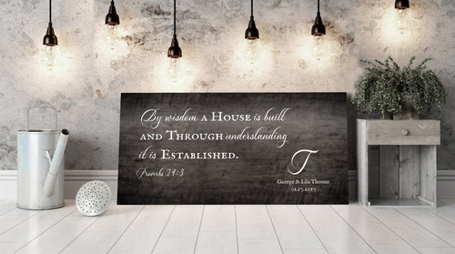 Proverbs 24:3 Christian Family Sign