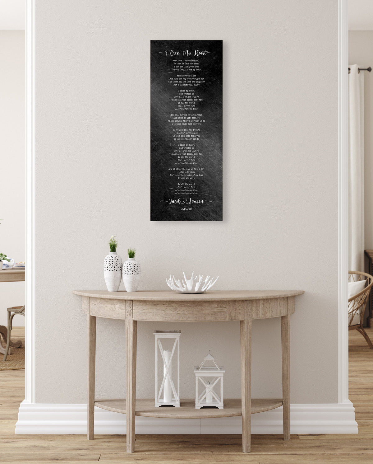 6th Anniversary Personalized Song Lyric Sign - HoneycombProverbs - Signs - Iron Anniversary Gifts