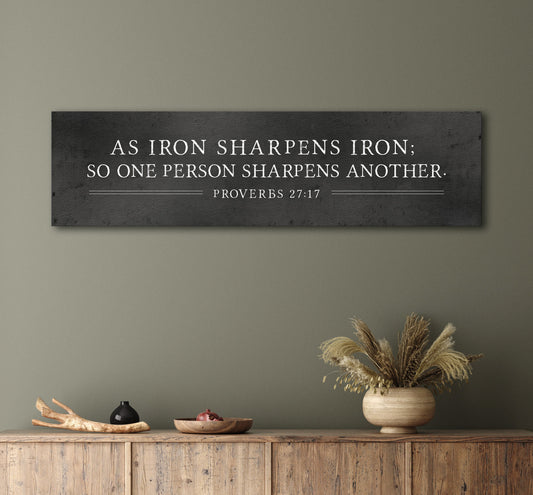 Proverbs 27:17 Tarnished IronWorks Wall Decor - HoneycombProverbs - Signs - Christian Wall Art