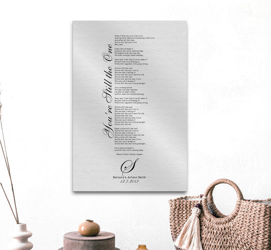 Our Song on Tin, Monogrammed Anniversary Gift - HoneycombProverbs - Signs - Tin and Aluminum Gifts