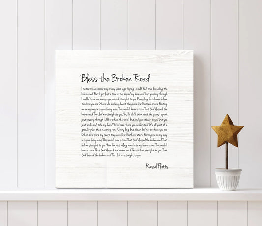 Rustic Farmhouse Wooden Lyric Plaque - HoneycombProverbs - Signs - Rustic Lyrics Wall Decor