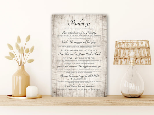 Military Spouse Gift, The Soldier's Psalm 91 Wall Decor - HoneycombProverbs - Religious Home & Decor - Christian Wall Art