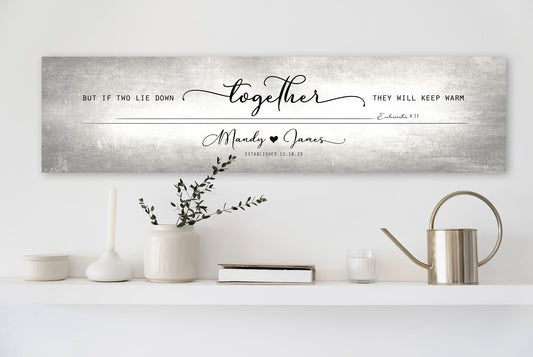 Tarnished Tin Words of Wisdom for Couple's Sign, Christian Decor for Bedroom - HoneycombProverbs - Signs - Tin and Aluminum Gifts