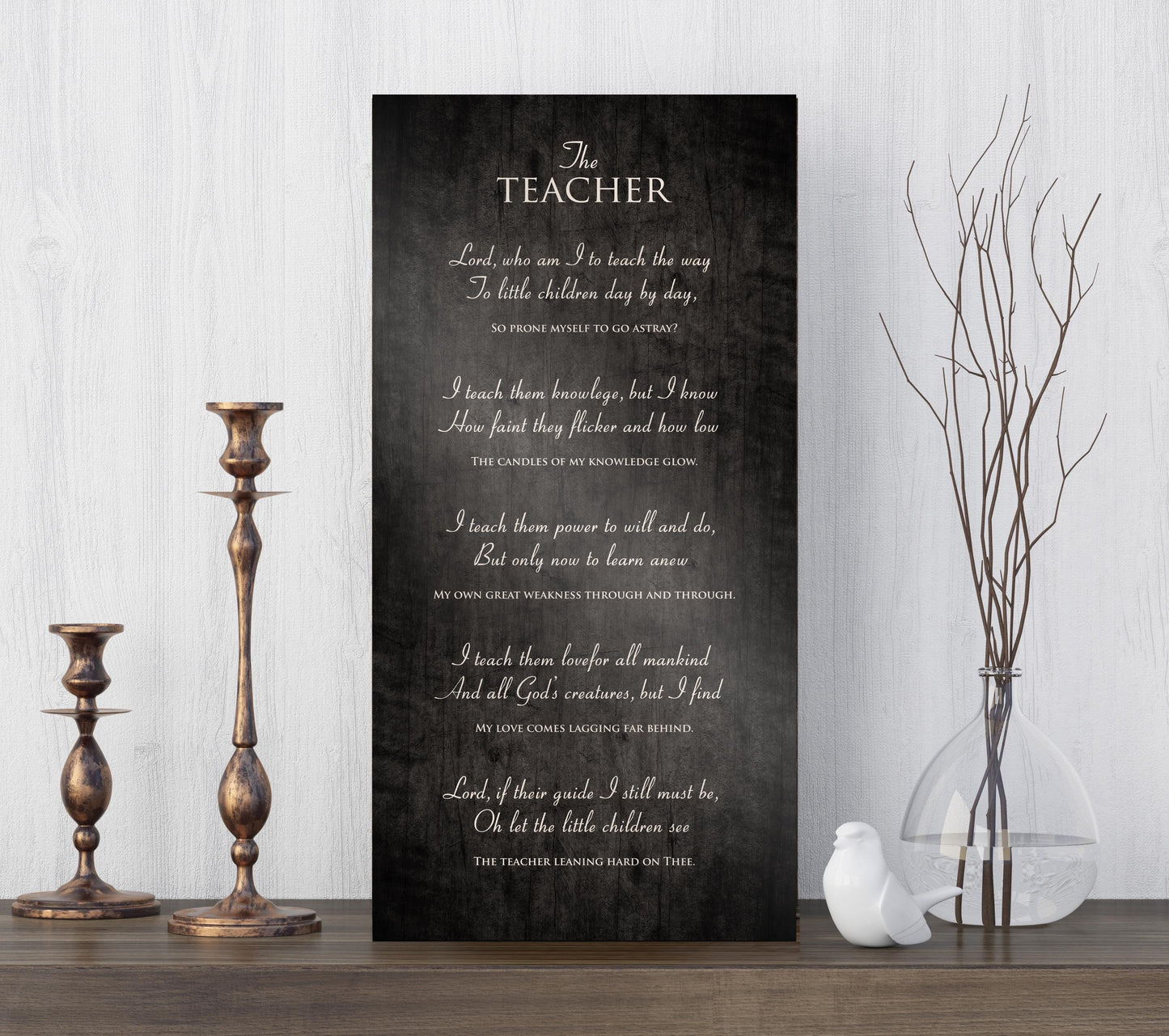 The Teacher - Artisan Wood Plaque - HoneycombProverbs - Wall Decor - Christian Wall Art