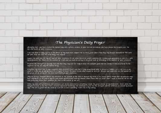 The Physicians Daily Prayer Artisan crafted Wood Wall decor or plaque