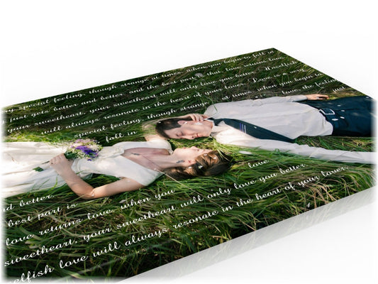 20x24 Words with Photos Canvas - Fine art and canvas personalized anniversary and inspirational gifts