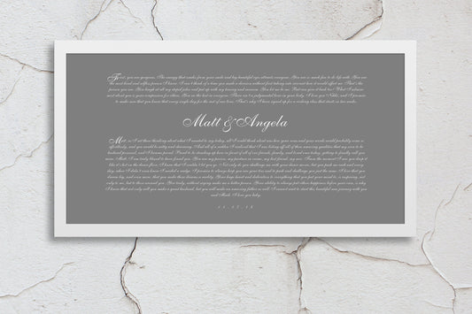 Wedding Vows Canvas, Wedding Vows Framed, Wedding Vows gift, Wall Art, Anniversary Gifts, For husband, for men, gift, for wife, first, paper
