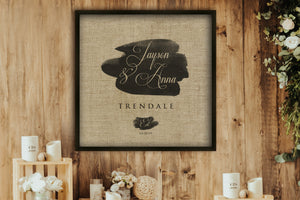 Linen Family Name Signs