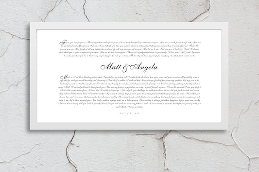 Romantic Anniversary Wedding Vow Art - Hunnycomb Proverbs - Wedding gift ideas - paper anniversary gifts
