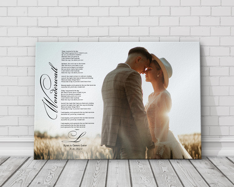 Photo and Song Lyric Art