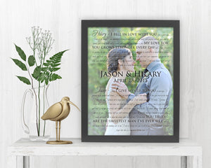 Paper Anniversary Song Lyric Art