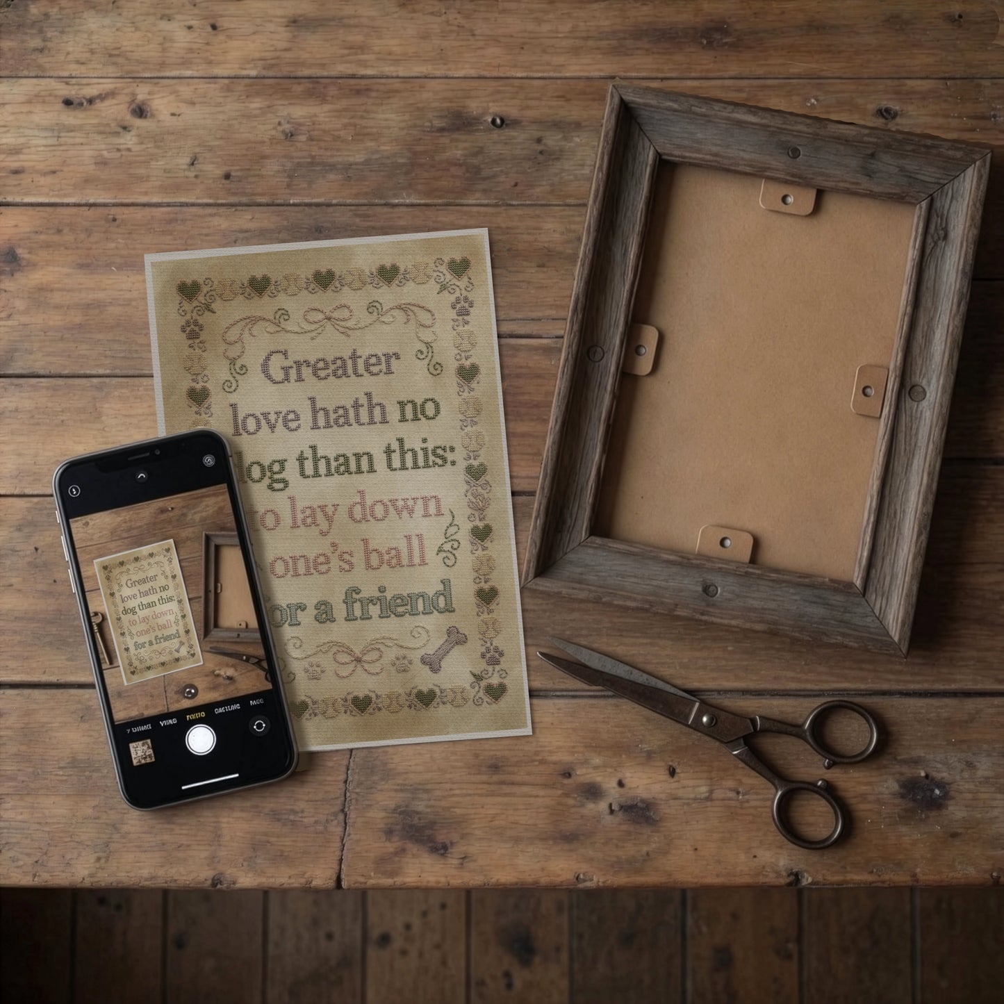 Faithful Dog Fine Art Print: Greater Love Hath No Dog
