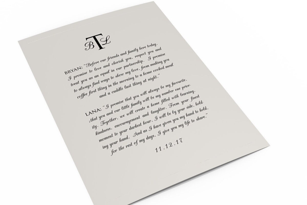 Monogrammed Wedding Vow Art - HoneycombProverbs - Giclée - Wedding Vow Wall Art