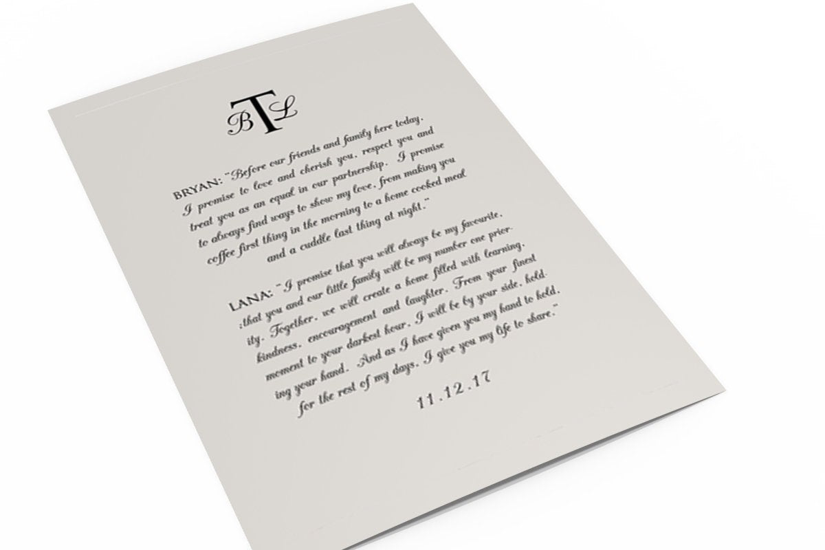 Monogrammed Wedding Vow Art - HoneycombProverbs - Giclée - Wedding Vow Wall Art