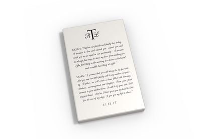 Monogrammed Wedding Vow Art - HoneycombProverbs - Giclée - Wedding Vow Wall Art