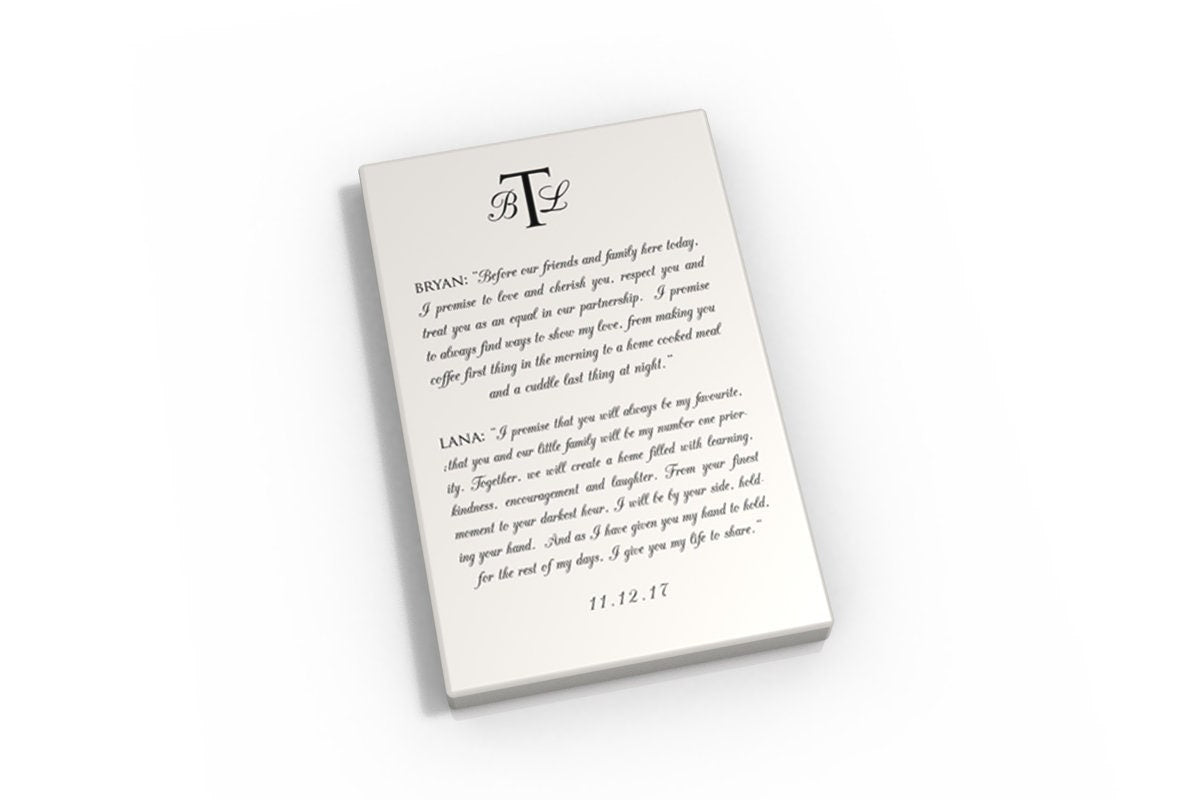 Monogrammed Wedding Vow Art - HoneycombProverbs - Giclée - Wedding Vow Wall Art