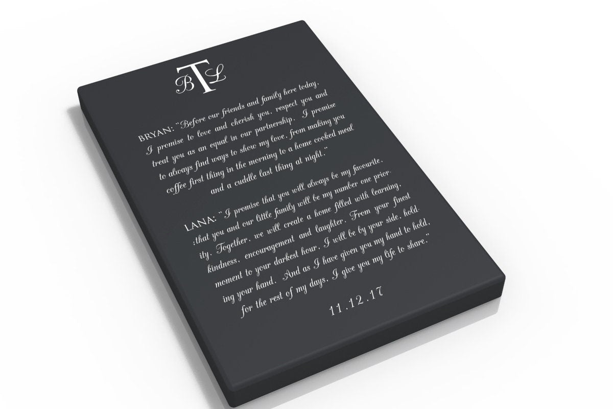 Monogrammed Wedding Vow Art - HoneycombProverbs - Giclée - Wedding Vow Wall Art