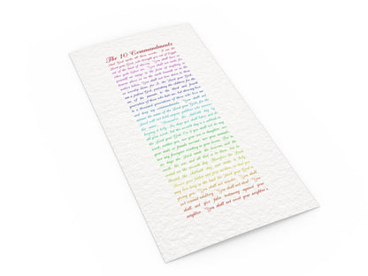Ten Commandments in Color - HoneycombProverbs - Religious Home & Decor - Christian Wall Art