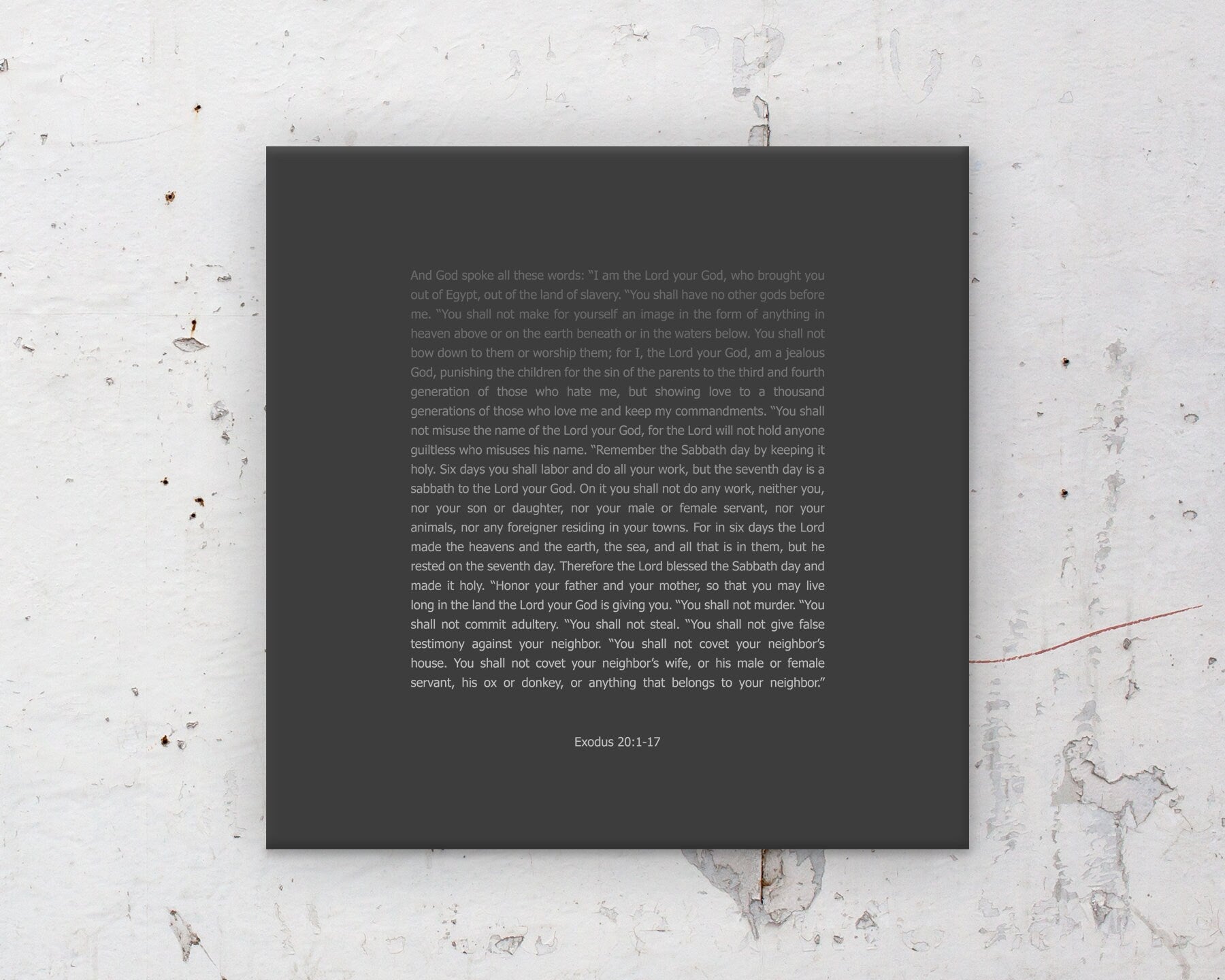 The 10 Commandments Modern Ombre Custom Christian Wall Decor - HoneycombProverbs - Religious Home & Decor - Christian Wall Art