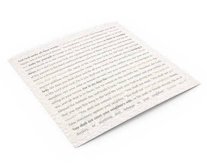 The 10 Commandments Custom Scripture Bible Verse Decor - HoneycombProverbs - Giclée - Christian Wall Art