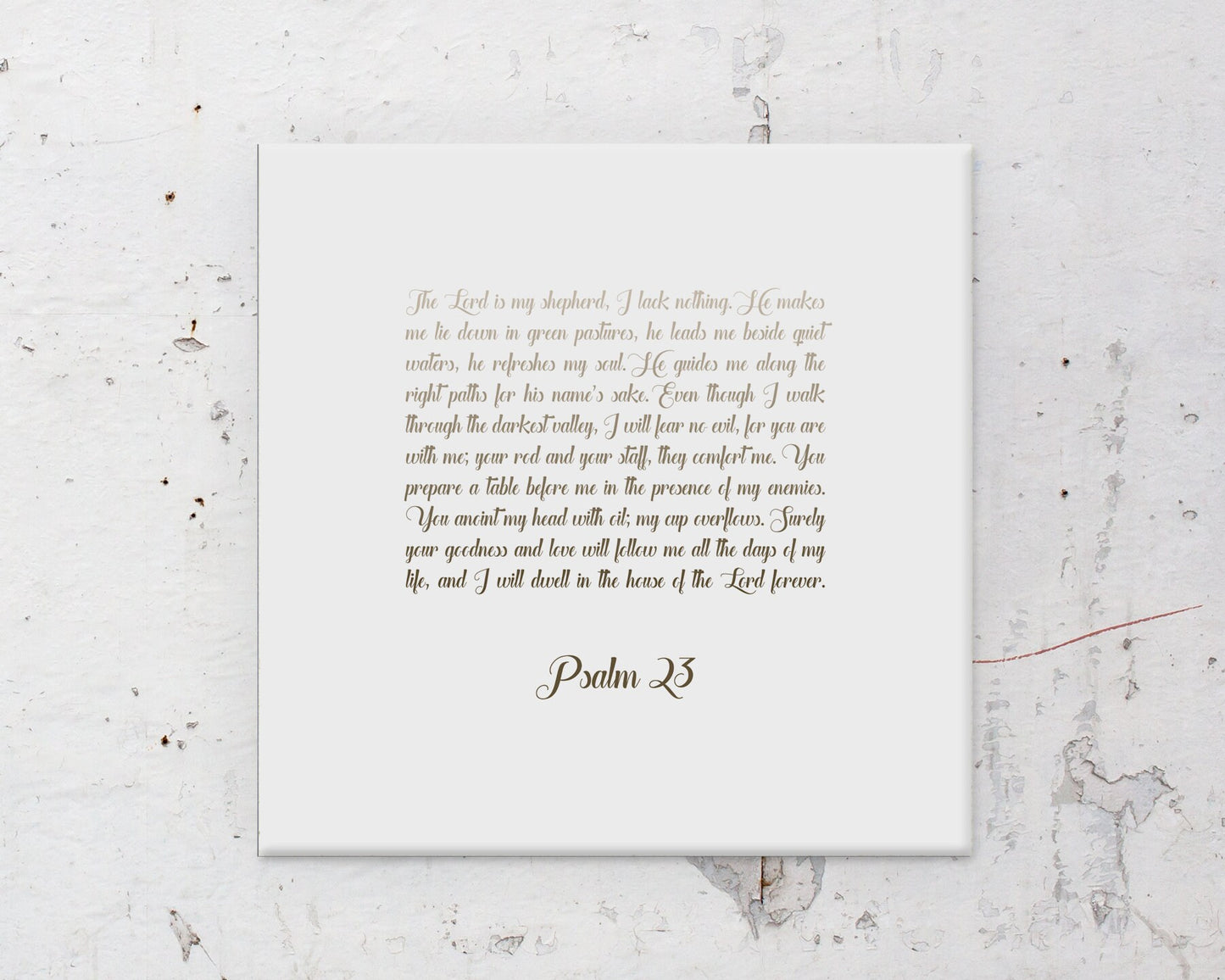 Psalm 23: Ombre Custom Scripture Decor - HoneycombProverbs - Giclée - Christian Wall Art