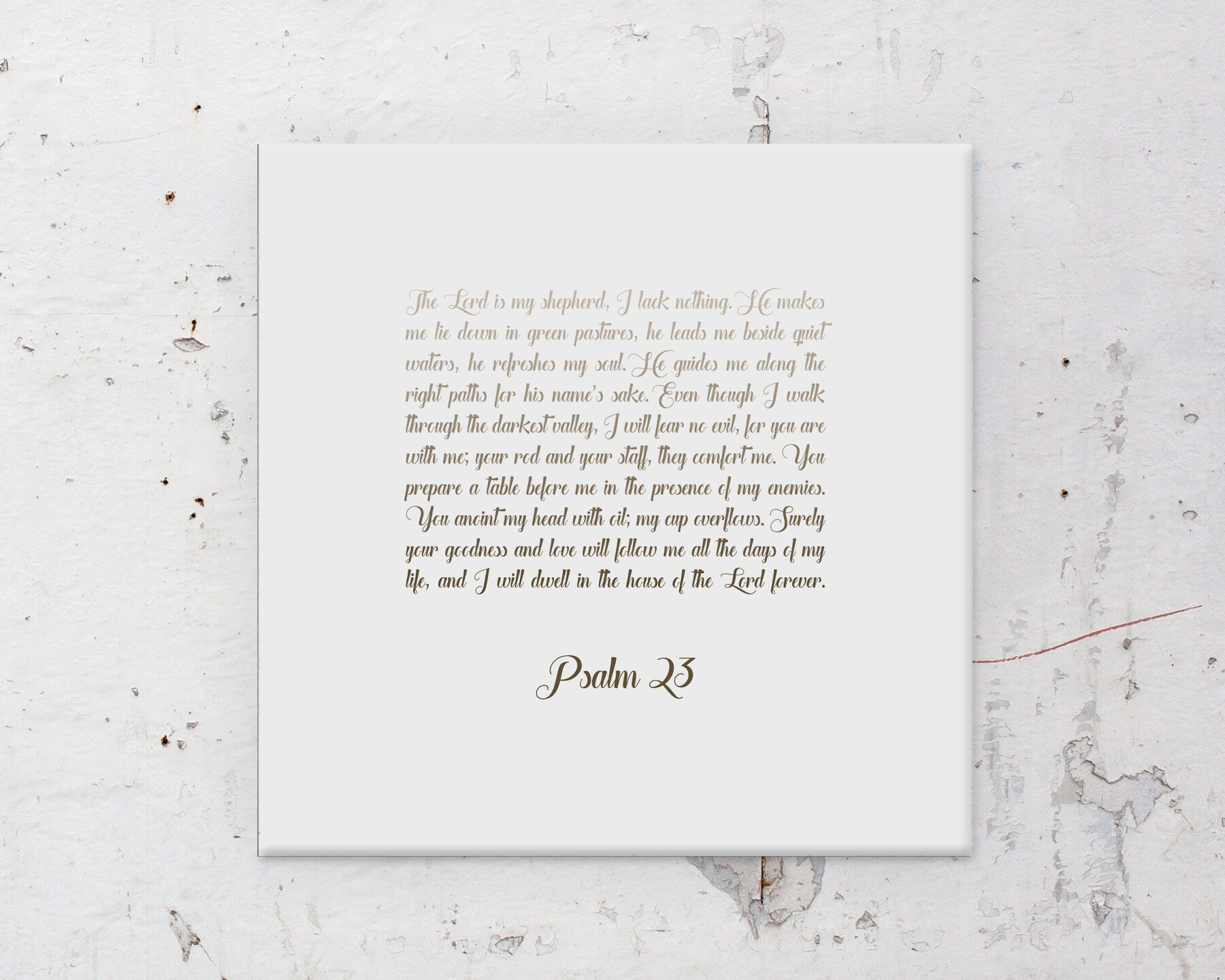 Psalm 23: Ombre Custom Scripture Decor - HoneycombProverbs - Giclée - Christian Wall Art