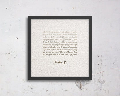 Psalm 23: Ombre Custom Scripture Decor - HoneycombProverbs - Giclée - Christian Wall Art