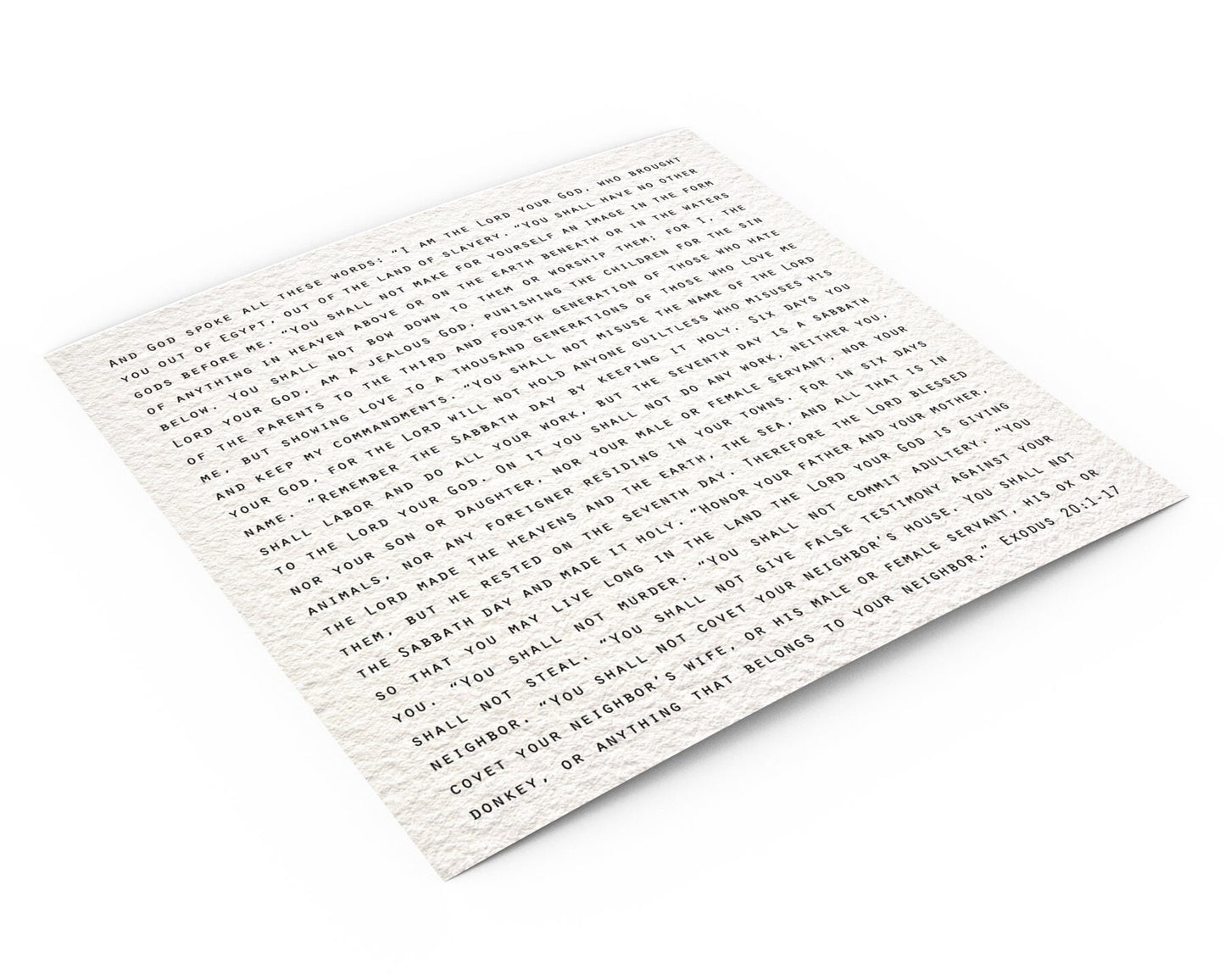 The 10 Commandments Black and White Modern Decor - HoneycombProverbs - Giclée - Christian Wall Art