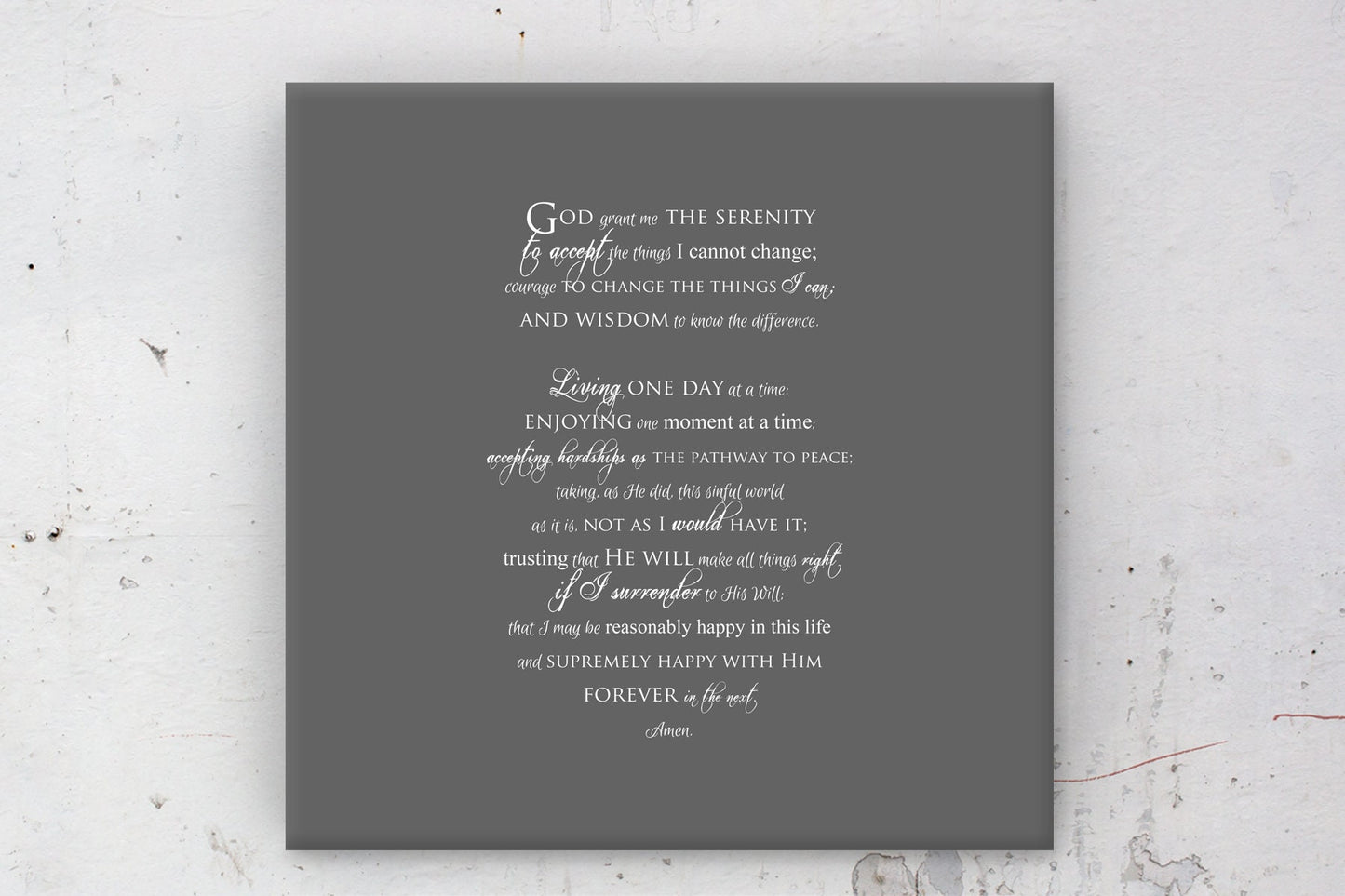 Serenity Prayer Custom Framed or Canvas Gift Decor - HoneycombProverbs - Giclée - Christian Wall Art