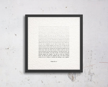 The 10 Commandments Ombre Scripture Art - HoneycombProverbs - Giclée - Christian Wall Art