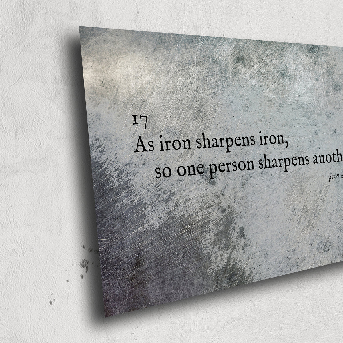 5th Anniversary Wood Gift for Him, As Iron Sharpens Iron