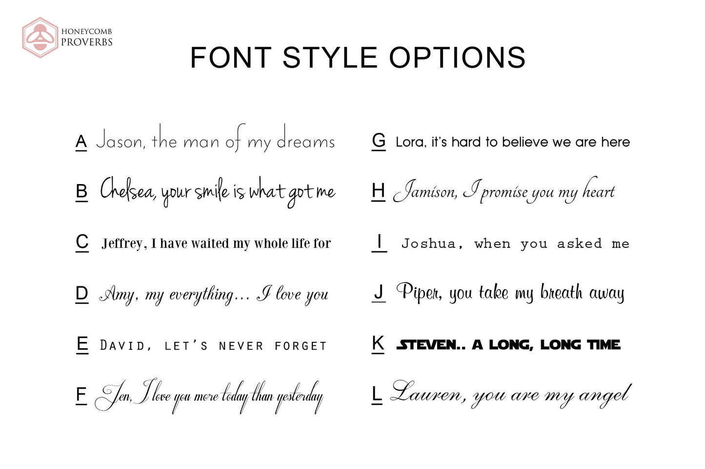 Customizable Wedding Vow Decor on Tin - HoneycombProverbs - Signs - Wedding Vow Wall Art