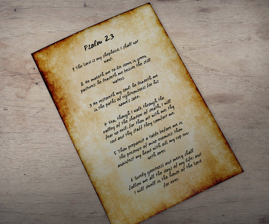 Framed Rustic Psalm 23 Art - HoneycombProverbs - Giclée - Christian Wall Art