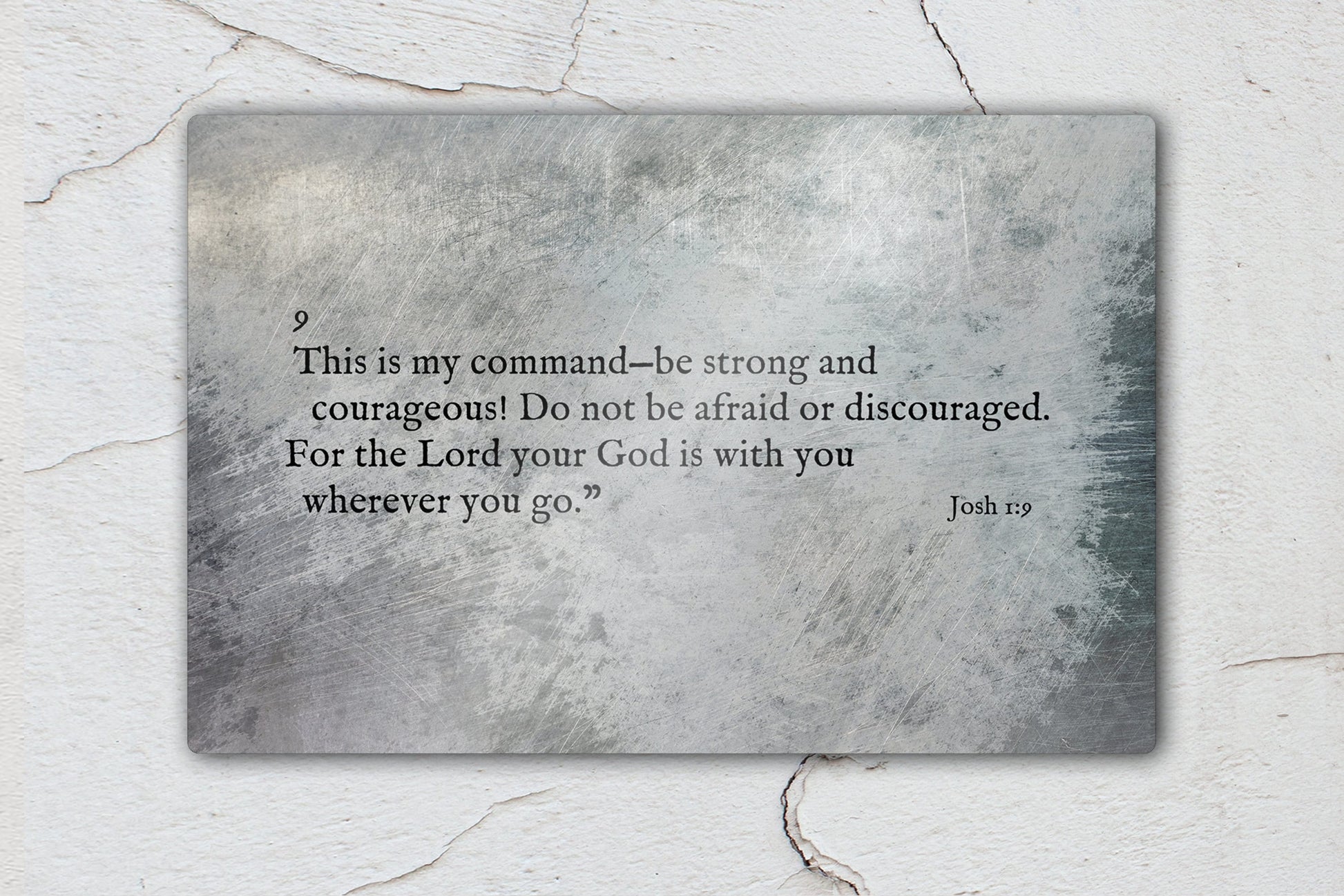 Joshua 1:9, Metal Christian Art - HoneycombProverbs - Wall Decor - Christian Wall Art