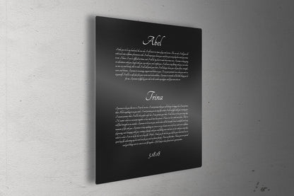 Customizable Wedding Vow Decor on Tin - HoneycombProverbs - Signs - Tin and Aluminum Gifts