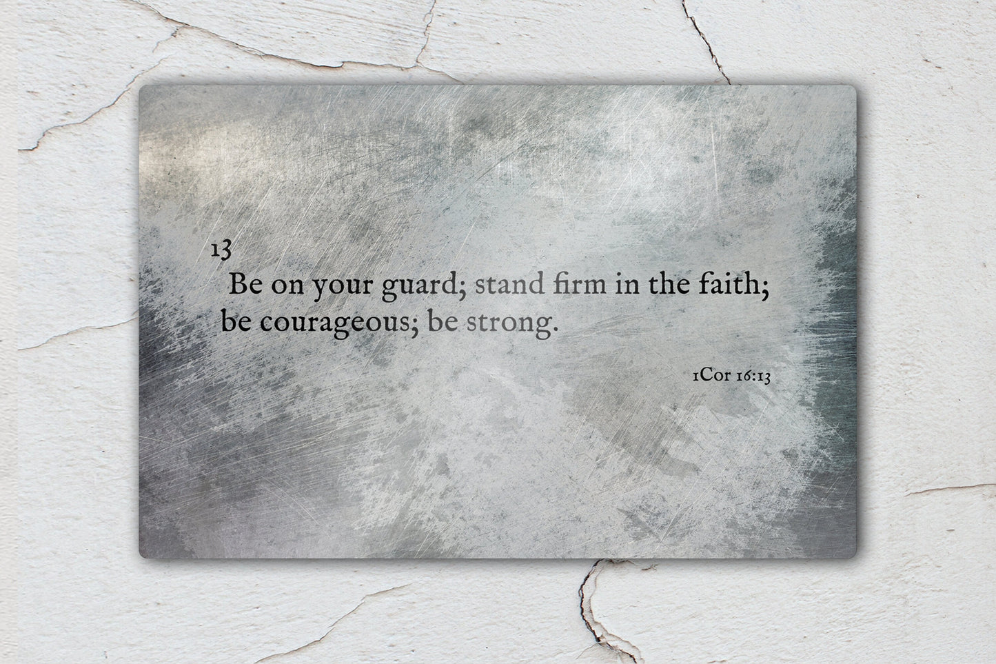 1 Cor 16:13, Metal Christian Art - HoneycombProverbs - Wall Decor - Christian Wall Art