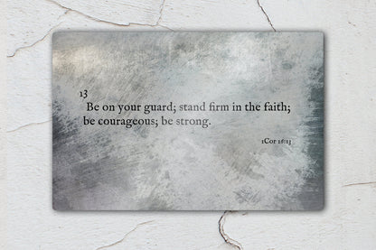 1 Cor 16:13, Metal Christian Art - HoneycombProverbs - Wall Decor - Christian Wall Art