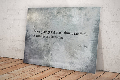 1 Cor 16:13, Metal Christian Art - HoneycombProverbs - Wall Decor - Christian Wall Art
