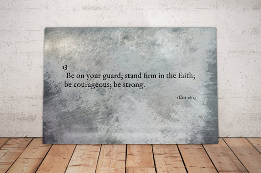 1 Cor 16:13, Metal Christian Art - HoneycombProverbs - Wall Decor - Christian Wall Art