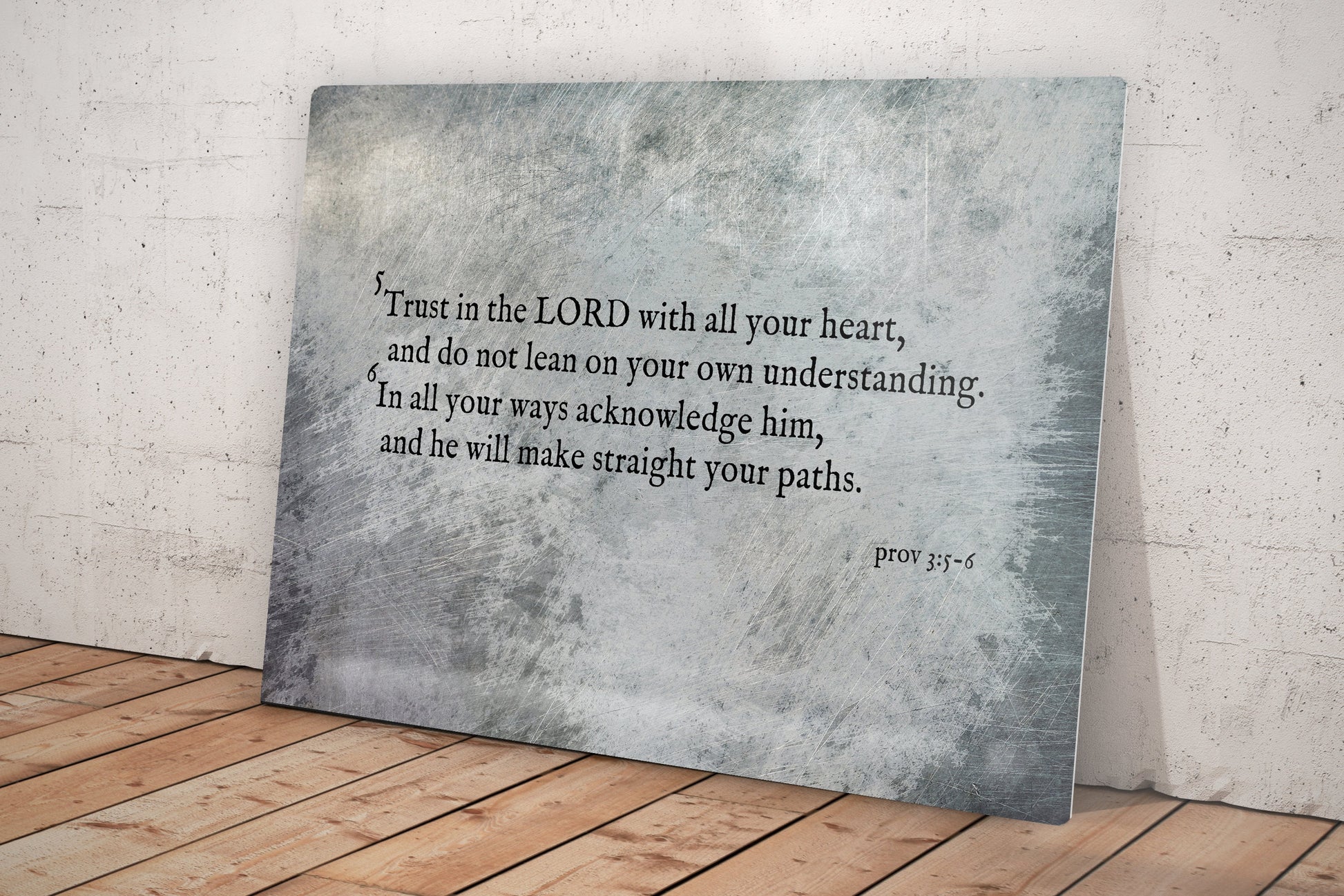 Prov 3:5-6, Metal Scripture Art - HoneycombProverbs - Signs - Christian Wall Art