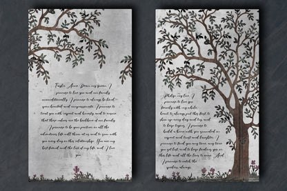 Love Never Fails, Personalized 2 Piece Wedding Gift - HoneycombProverbs - Signs - Tin and Aluminum Gifts