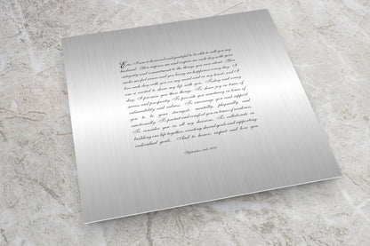 Personalized Tinted Tin Song Lyric Sign - HoneycombProverbs - Signs - Tin and Aluminum Gifts