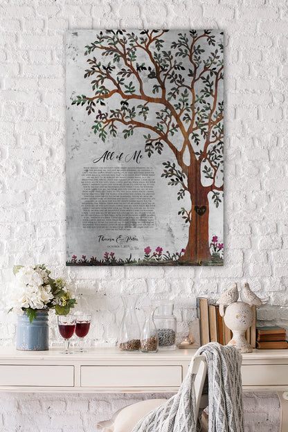 Our Tree, Custom Song Lyric Gift on Tin - HoneycombProverbs - Signs - Tin and Aluminum Gifts