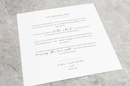 The Marriage Box, Personalized Framed Wedding Gift - HoneycombProverbs - Gifts For The Couple - Christian Wall Art