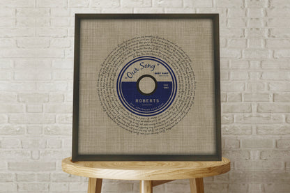 Belgian Linen, Framed First Dance Song Lyric Record - HoneycombProverbs - Gifts For The Couple - 