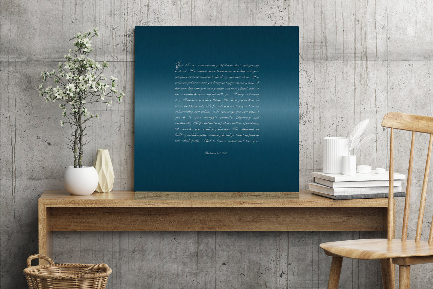 Personalized Tinted Tin Song Lyric Sign - HoneycombProverbs - Signs - Modern Lyrics Wall Decor