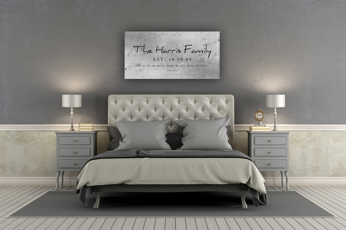 Rustic Family Name Sign with Joshua 24:15 - HoneycombProverbs - Signs - Christian Wall Art